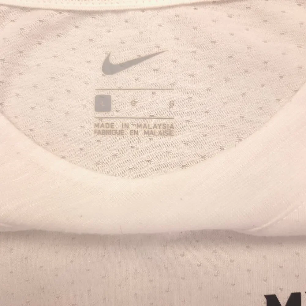 Nike Casual Crew Neck Long Sleeve Graphic T Shirt Mens Size Large L White - Picture 3 of 9